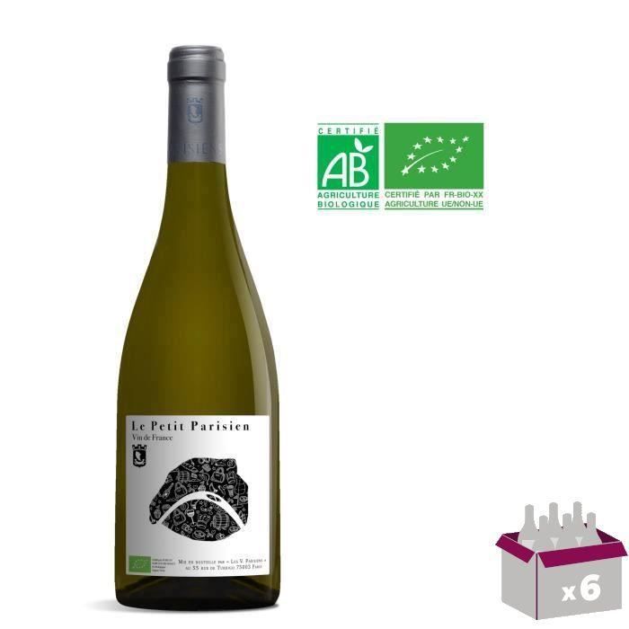 Les Vignerons Parisiens Le Petit Parisien 2018 Vin de France - Vin blanc de Paris - Bio x6