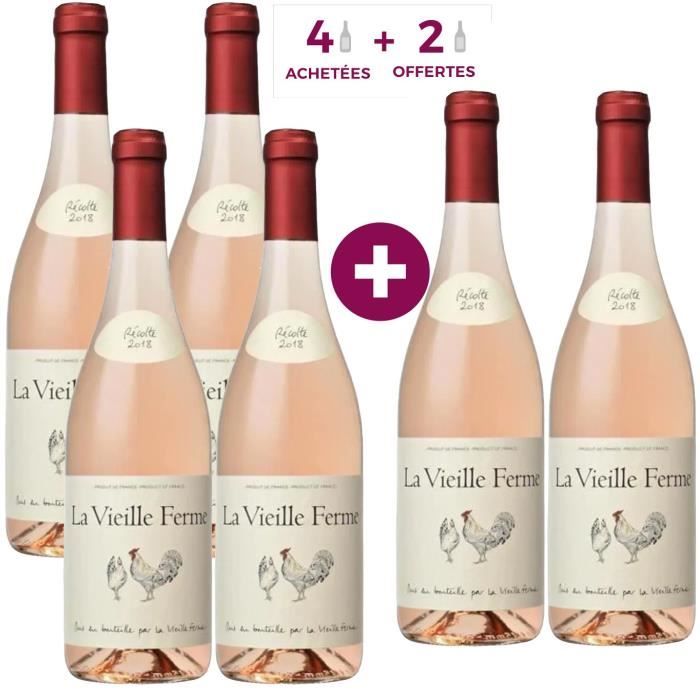 La Vieille Ferme Côtes du Lubéron - Vin rosé de la Vallée du Rhône x6