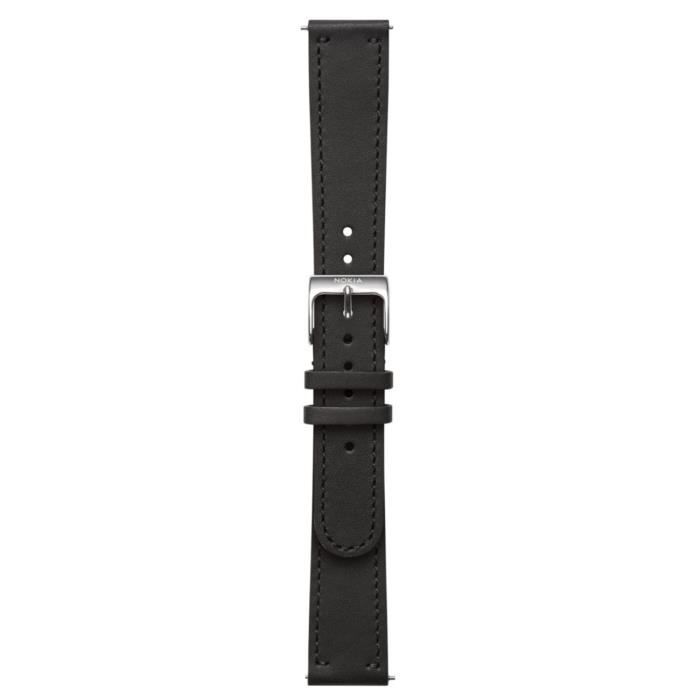 NOKIA Bracelet cuir noir 18mm pour Activité Steel et Steel HR 36 mm.