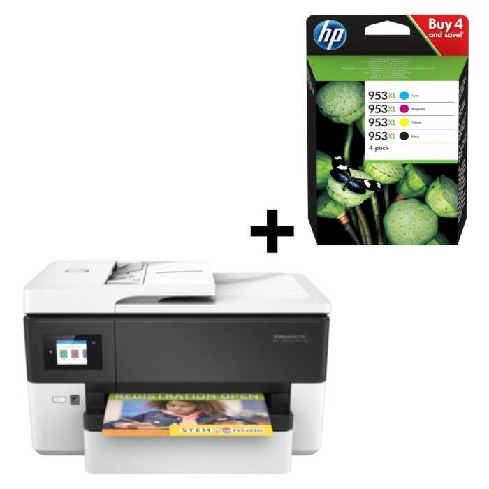 HP imprimante-OfficeJet Pro 7720+Pack 4 cartouches 953XL HP