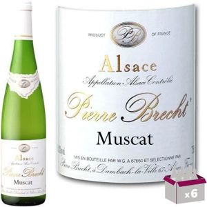 VIN BLANC Pierre Brecht Muscat - Vin blanc d'Alsace x6
