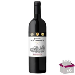 VIN ROUGE Château du Colombier 2018 Bordeaux - Vin rouge de Bordeaux x6