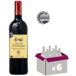 VIN ROUGE Fleur de Puisseguin 2020 Puisseguin Saint-Emilion - Vin rouge de Bordeaux x6