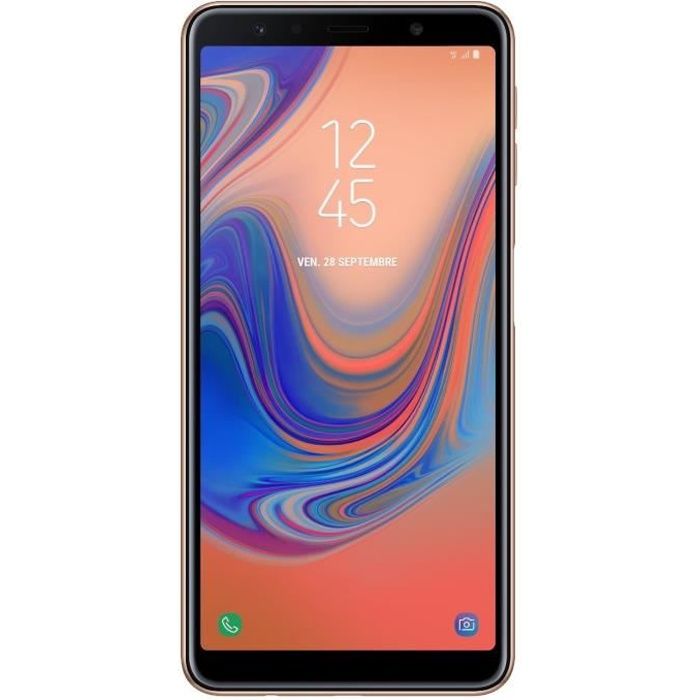 Vente T&eacute;l&eacute;phone portable Samsung Galaxy A7 2018 64 go Or - Double sim pas cher