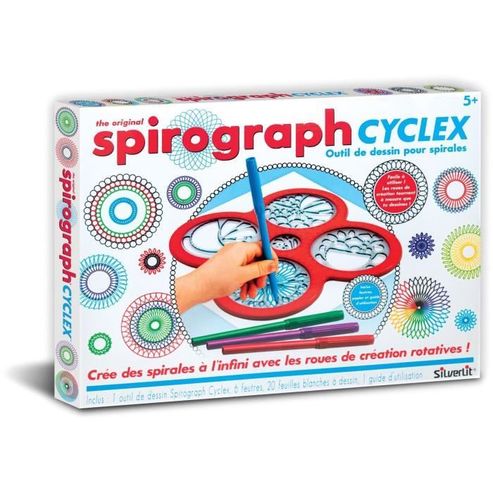 Coffret Cyclex - SPIROGRAPH - Création de spirales à l'infini avec les roues rotatives !