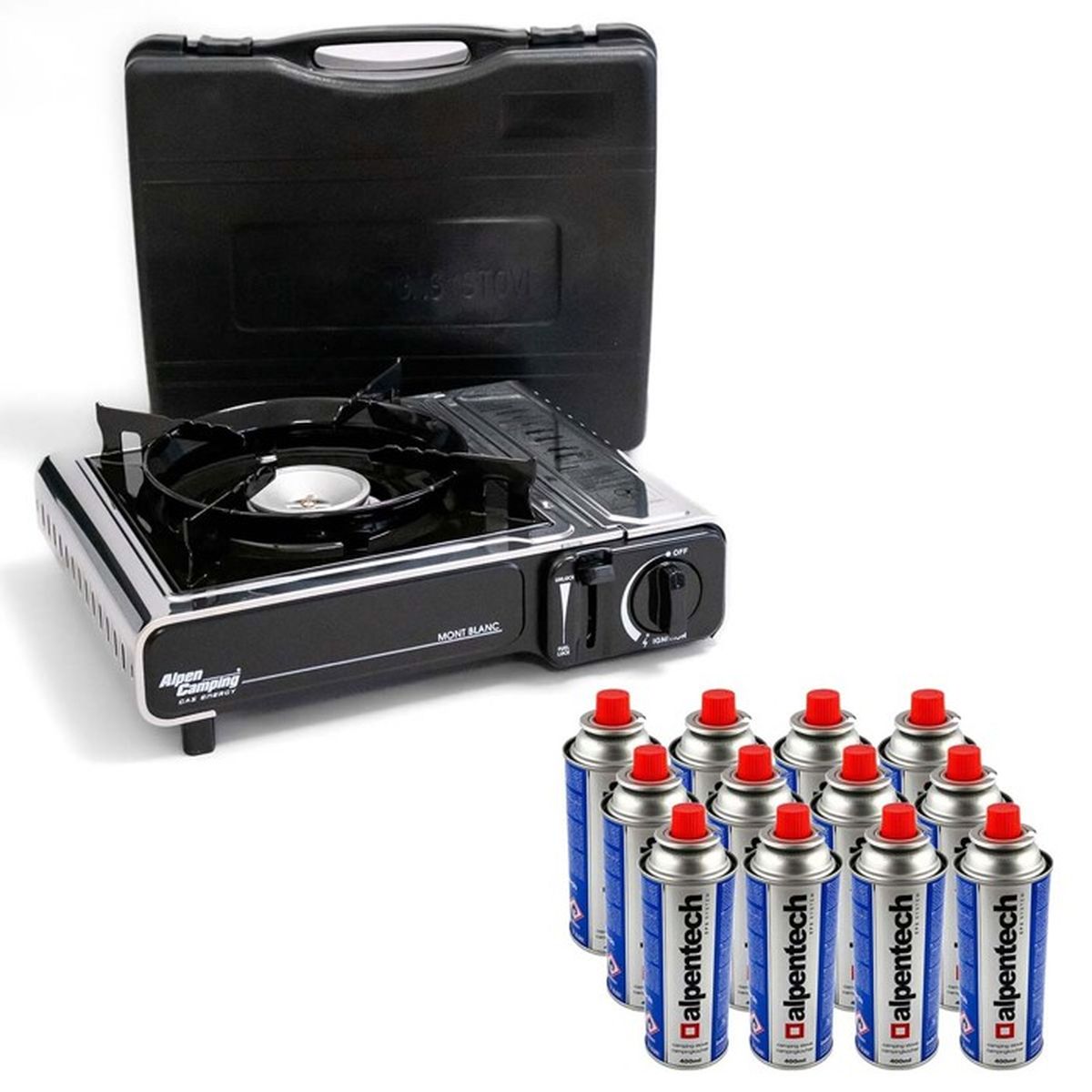 réchaud de camping pour cartouches de gaz MSF-1a 227 g Réchaud à gaz 2 feux avec allumage piézoélectrique double cuisinière de camping cuisinière à gaz sans cartouche réchaud à gaz de camping