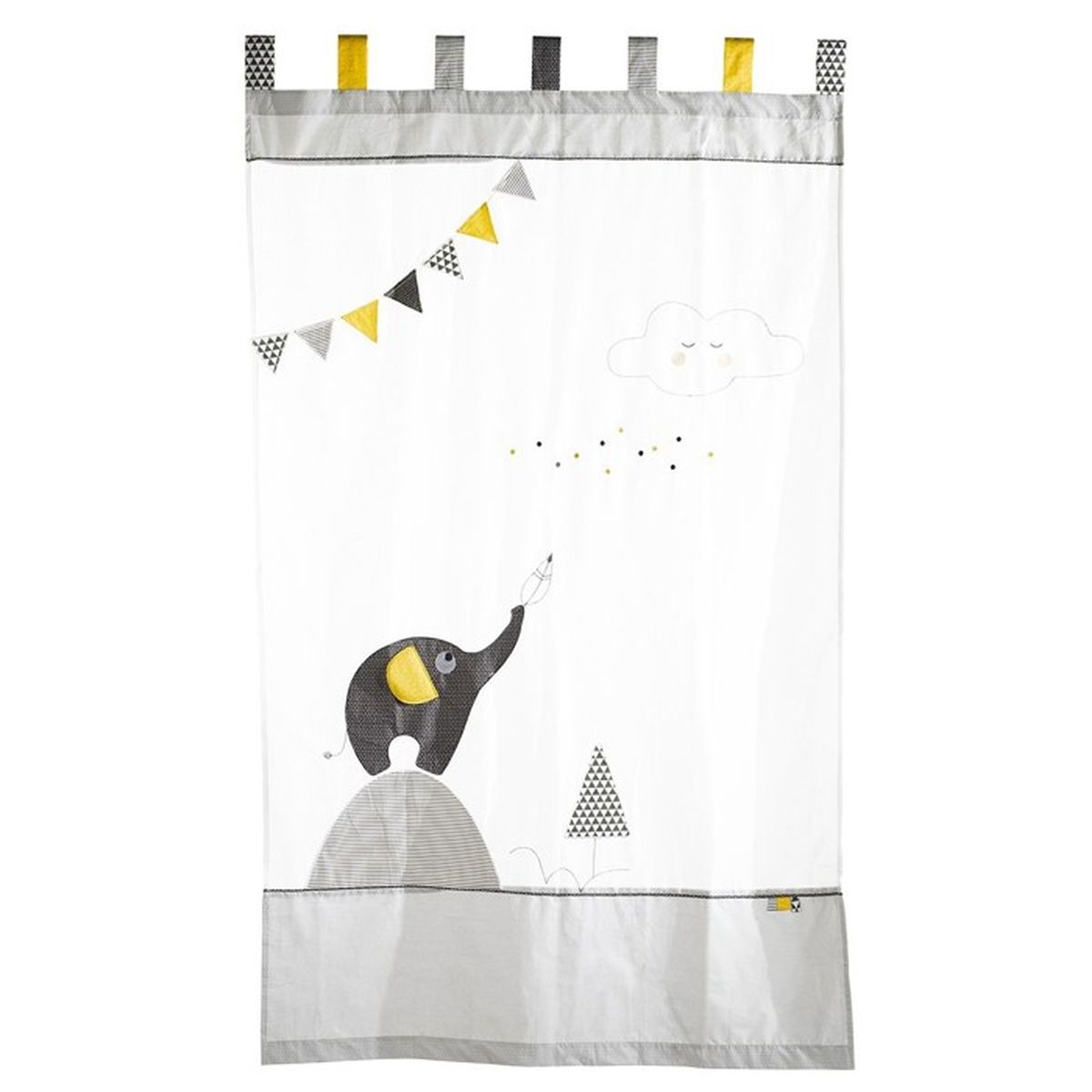 Babyfan Rideau Organdi Jauneblancgris Achat Vente
