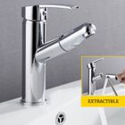 Mitigeur Lavabo en Laiton Chromé avec Douchette Extractible - ACMETOP