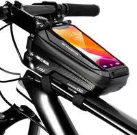 WILD MAN Sacoche Vélo Support Étanche, Porte Téléphone Vélo 3D Eva Accessoires Ecran Tactile TPU Sensible pour Smart Phones 6.5''