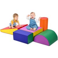 Parcours Motricité Bébé GOPLUS 7 Pièces - Mousse PU, Multicolore - 12 Mois+