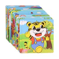 Puzzle en Bois Enfant, 12 pièces de puzzle pour enfants 3 4 5 6 ans, jouets éducatifs, animaux, cadeaux pour garçons et filles