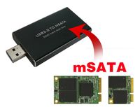 Boitier mSATA vers USB3 au format compact pour SSD de type mSATA 30mm ou 50mm