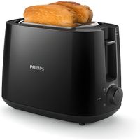 Grille-pain PHILIPS Daily Collection - 2 fentes pour toasts et petits pains - Noir
