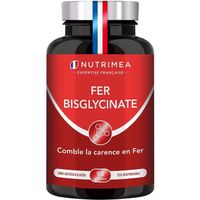 FER bisglycinate + Vitamine C • Absorption et biodisponibilité maximale • 14 mg de FER • 90 gélules - NUTRIMEA