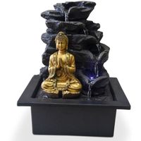 ZEN Fontaine d'intérieur avec statuette Bouddha Shira - Noir