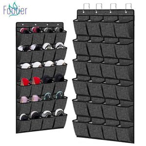 Range-Chaussures Suspendu JUMRHFAN - 30 Poches - Cintre Rotatif 360° - Noir
