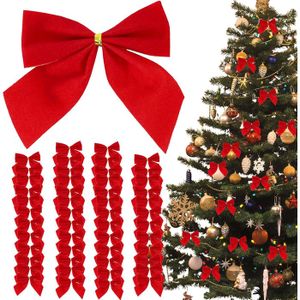 Lot De 20 Nœuds De Noël En Polyester - 7x7,5 Cm, Marron | Décorations Réutilisables Pour Sapin, Couronnes, Cadeaux, Mariages