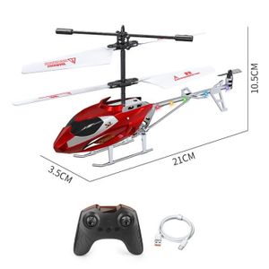 DRONE rouge-Drone télécommandé avec LED, hélicoptère intérieur et extérieur, jouets pour enfants, cadeau'anniversai