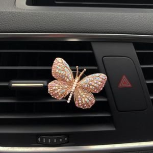 DÉSODORISANT AUTO Parfum de voiture exquis en forme de papillon en strass, coloré, désodorisant de voiture, clip de décoration [DAEADF5]