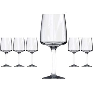 Hostelvia Lot de 6 verres /à bi/ère en verre tremp/é pour micro-ondes et lave-vaisselle 440 ml