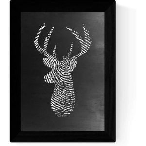 CERF-VOLANT Cerf Feuille A4 Noir Et Blanc Poster Cerf En Taille Avec Un Style Tableau Noir Fond Noir. 250 Gr De Papier Et Des Encres De [n1829]