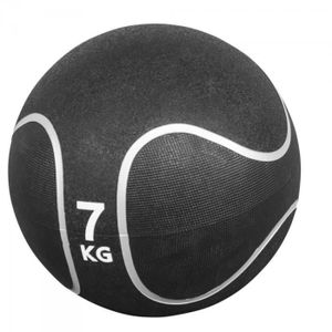 MEDECINE BALL Médecine ball en caoutchouc noir/gris de 7 KG pour