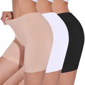 JUPE Femme sous-Vêtement Panty Shorts Leggings Court Boxer Shorts de Yoga Short Anti Frottement pour Robe Jupe Culotte de Sécurité-3PCS