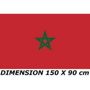 Drapeau XXL Maroc 250 x 150 cm - Cdiscount