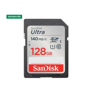 CARTE MÉMOIRE SanDisk Ultra SDXC UHS-I U1 128 Go 140 Mo/s Full H