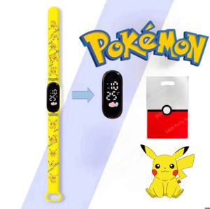 Montre Pokémon Pikachu pour enfants, ensemble de bracelets, figurine  d'anime, montre Shoous pour enfants, flash