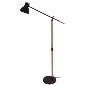 LAMPADAIRE TOSEL Lampadaire liseuse 1 lumières - luminaire intérieur - acier noir - Style inspiration nordique - H170cm L80cm P80cm