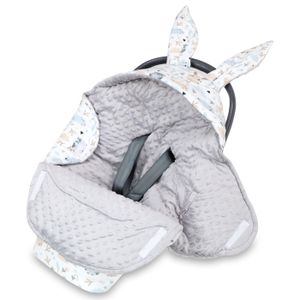NID D'ANGE Couverture enveloppante siège bébé hiver 80x87 cm - TOTSY BABY - Minky Hibou gris clair - Polyester - Mixte