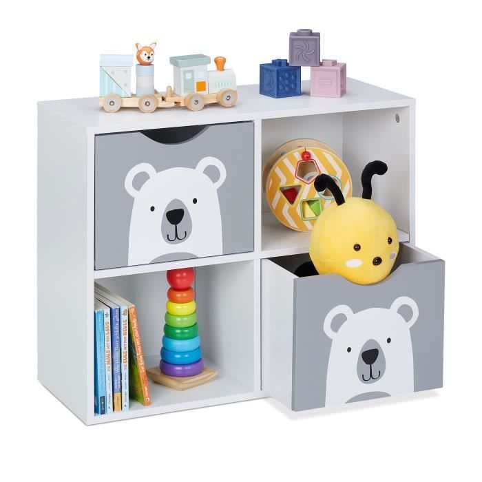 TopBuy – Support de rangement pour jouets 3-en-1 pour enfants, armoire de  rangement pour jouets ananas, bacs et tablettes en plastique