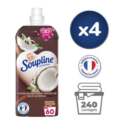 Soupline - Pack de 2 - Lot de 2 Adoucissants Soupline concentré 3D