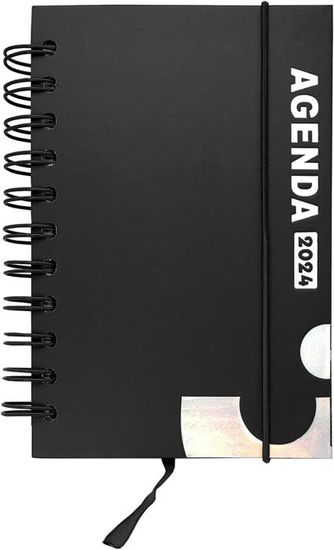 Agenda Avec Poche Et Marque-page Agenda Quotidien 2025 - Format A5, Janvier à Décembre, Pour Productivité Et Organisation Perso Couverture Rigide Agenda Avec Poche Et Marque-page Agenda Quotidien 2025 - Format A5, Janvier à Décembre, Pour Productivité Et Organisation Perso Couverture Rigide