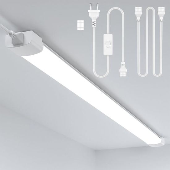 2x Réglette LED 150cm 45W 4500lm Blanc Neutre 4000K IP65 - Néon LED Étanche Atelier