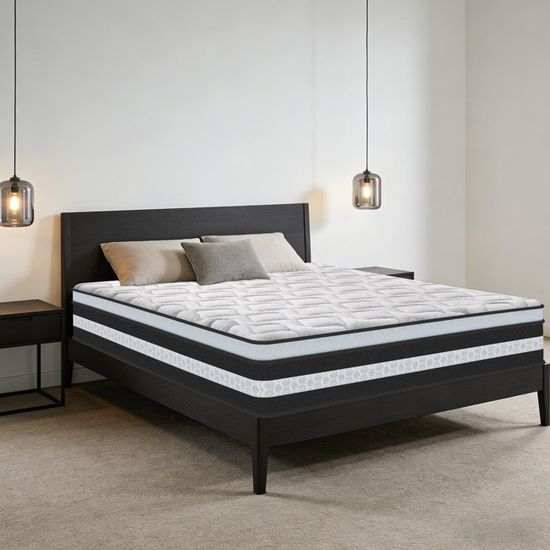 Matelas160x200,Matelas2PersonnesavecCertifiéOeko-Tex,Ép26cm,HybridedeRessortsEnsachés,SoutienParfait,Ergonomique