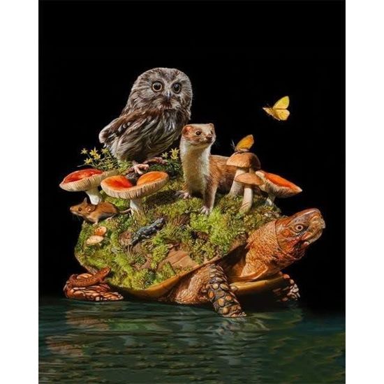 Tortue de mer Peinture par Numéros Adultes Animaux Peinture Acrylique