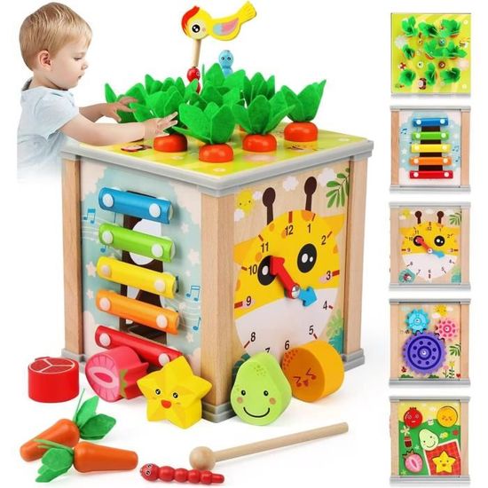 Jeux Montessori, Jouet Enfant 2 en 1 Garcon Fille Éducatif 3 Ans, Jouet en  Bois, Jeu de Peche, Jeu de Tri, Récolte de Carottes - Cdiscount Jeux -  Jouets