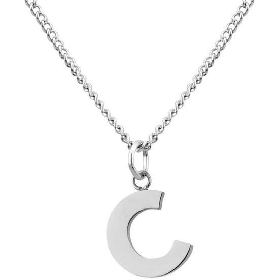Tears Collier Avec Lettre Initiale Pour Femmes Et Filles - En Argent
