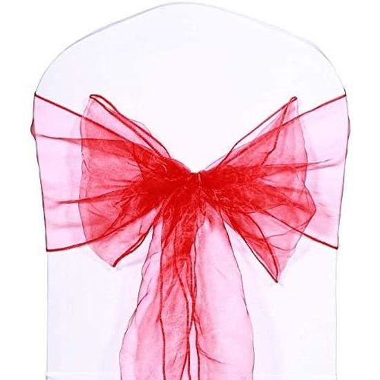 Rubans En Organza Pour Décoration De Chaises - Sashes Pour Mariage, Anniversaire - Réutilisables - Neuf