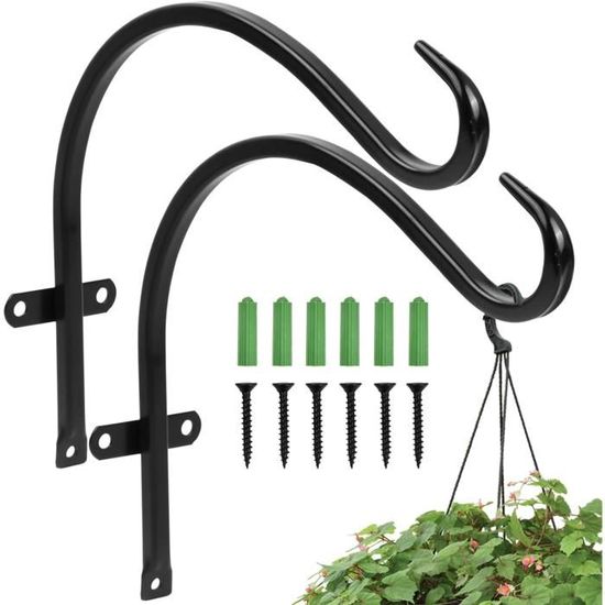 Qiang Ni Support Robuste pour Plantes en Extérieur: Crochet de Suspension pour Plantes pour Panier Extérieur - Support Mural de 22 Pouces pour Qiang Ni Support Robuste pour Plantes en Extérieur: Crochet de Suspension pour Plantes pour Panier Extérieur - Support Mural de 22 Pouces pour