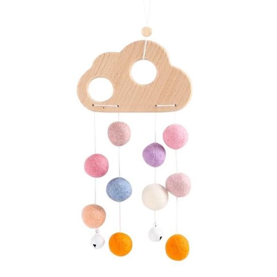 Jouet Suspendu HTRTRR Lapin Pour Poussette - Hochet, Miroir Et Textures Pour Bébé