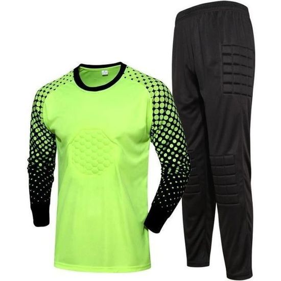 Runhomal Maillot Gardien De But Enfant Garçon 6-16 Ans - Ensemble Avec Rembourrage, T-shirt Manches Longues Et Pantalon Jogging