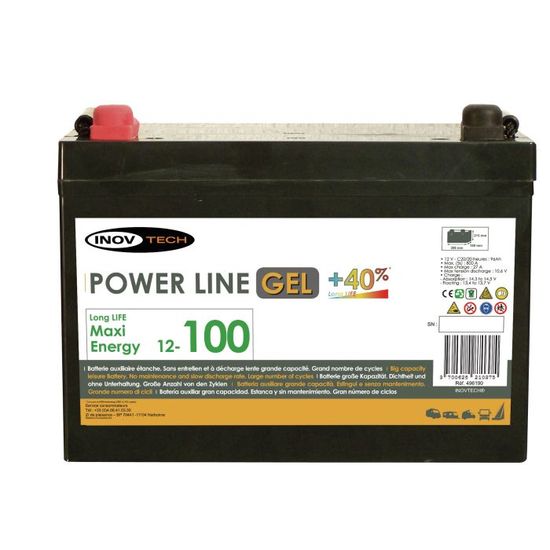 ELEKTRON Batterie Auxiliaire Power Line Gel 100 A