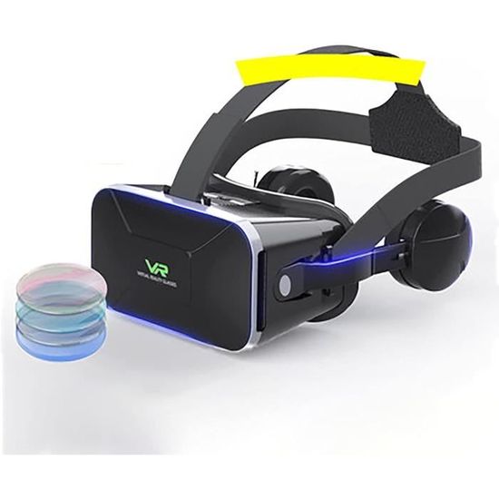 Casque VR 3D 2K HD Anti-Bleu – Compatible IOS/Android – Immersion Cinéma & Jeux