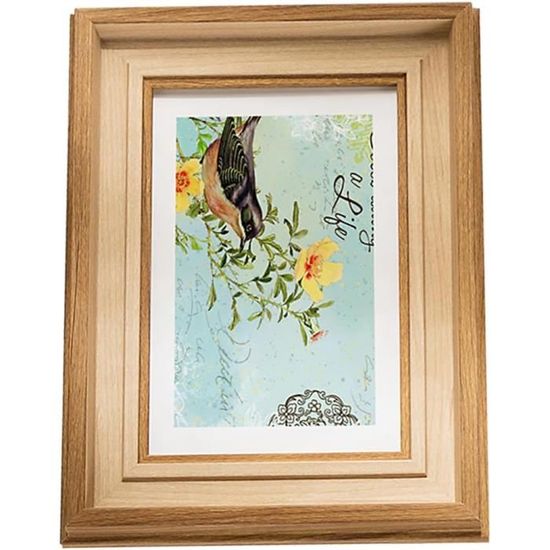 Cadre Photo Fisnish 20,3 X 25,4 Cm - Marron - Pose Table Ou Fixation Murale - Style Classique