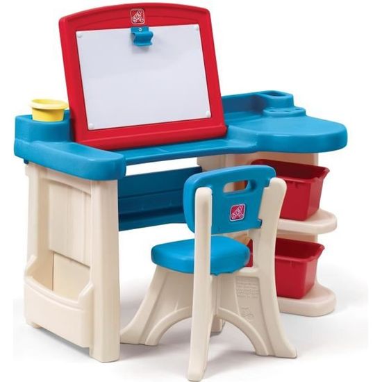 Bureau d'art pour enfants - STEP2 - Studio Bureau avec tableau et chaise - Plastique - Multicolore