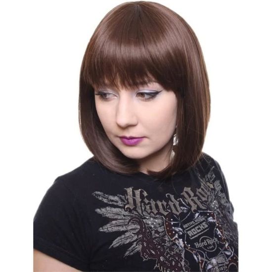 Esmee Perruque Longue Brun Foncé pour Femmes Noires Perruque Cheveux