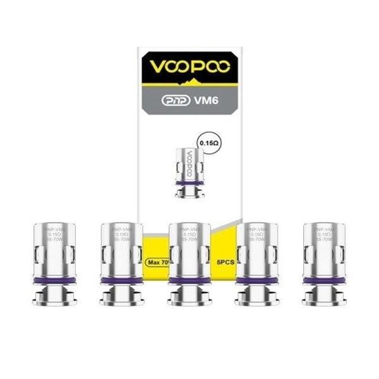 VOOPOO PnP-VM6 Mesh Heads 0,15 Ohm – 5 Stück, Für Subohm Dampfen